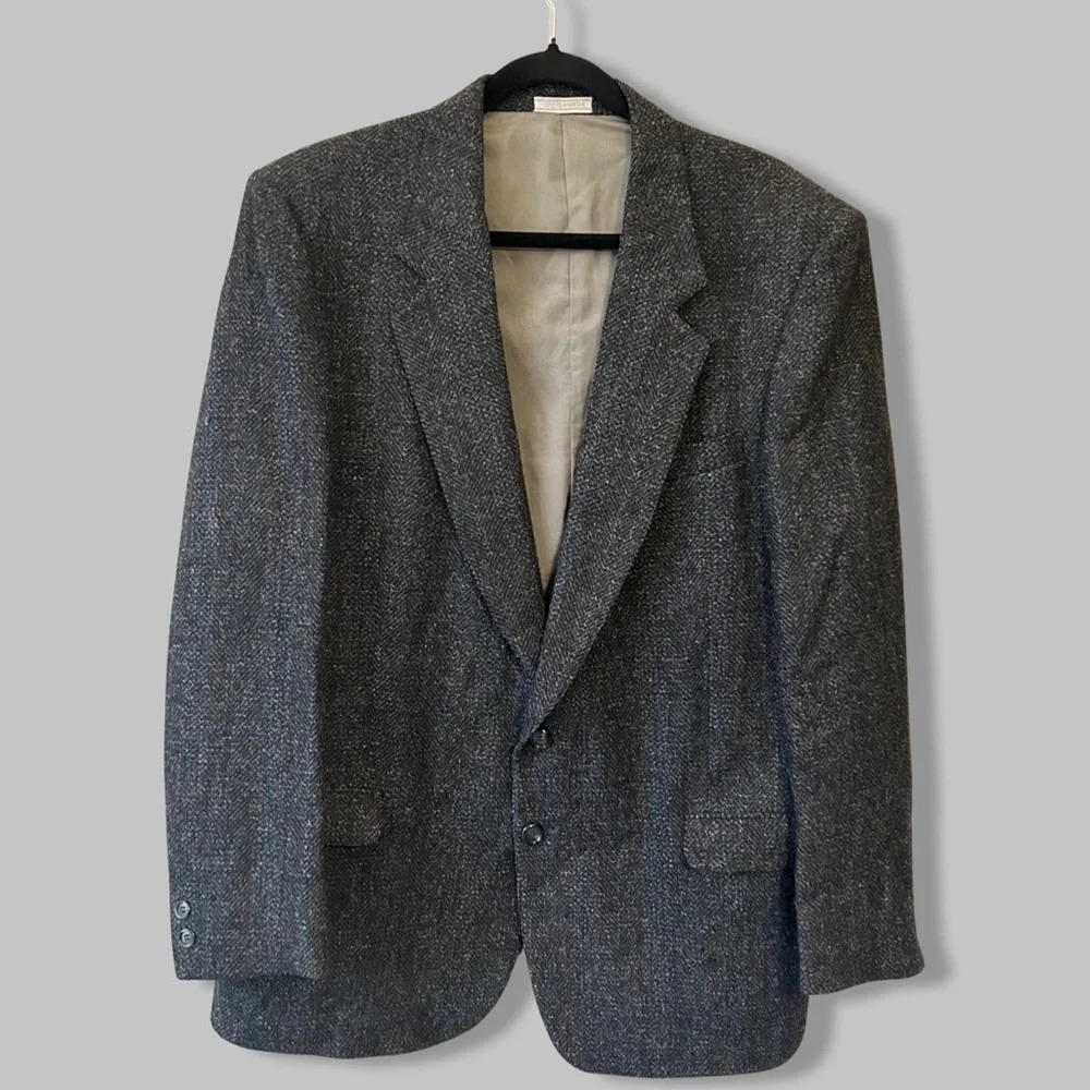Vintage Wm.H.Leishman Pure Wool  Herringbone Tweed Blazer